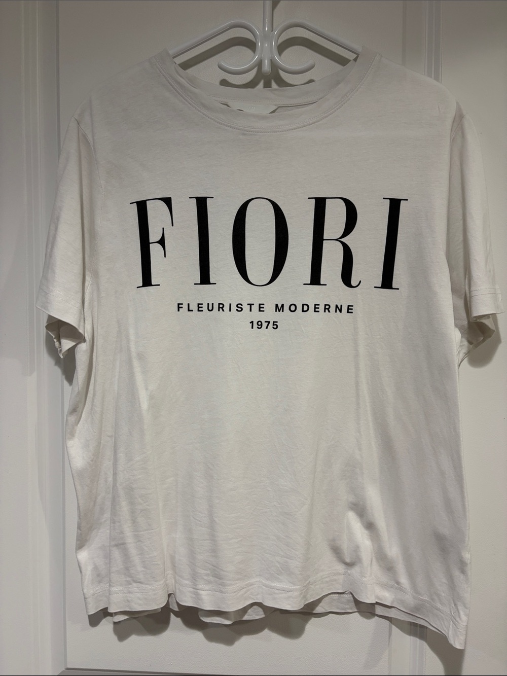 FIORI Logo Graphic Tee in White and Black